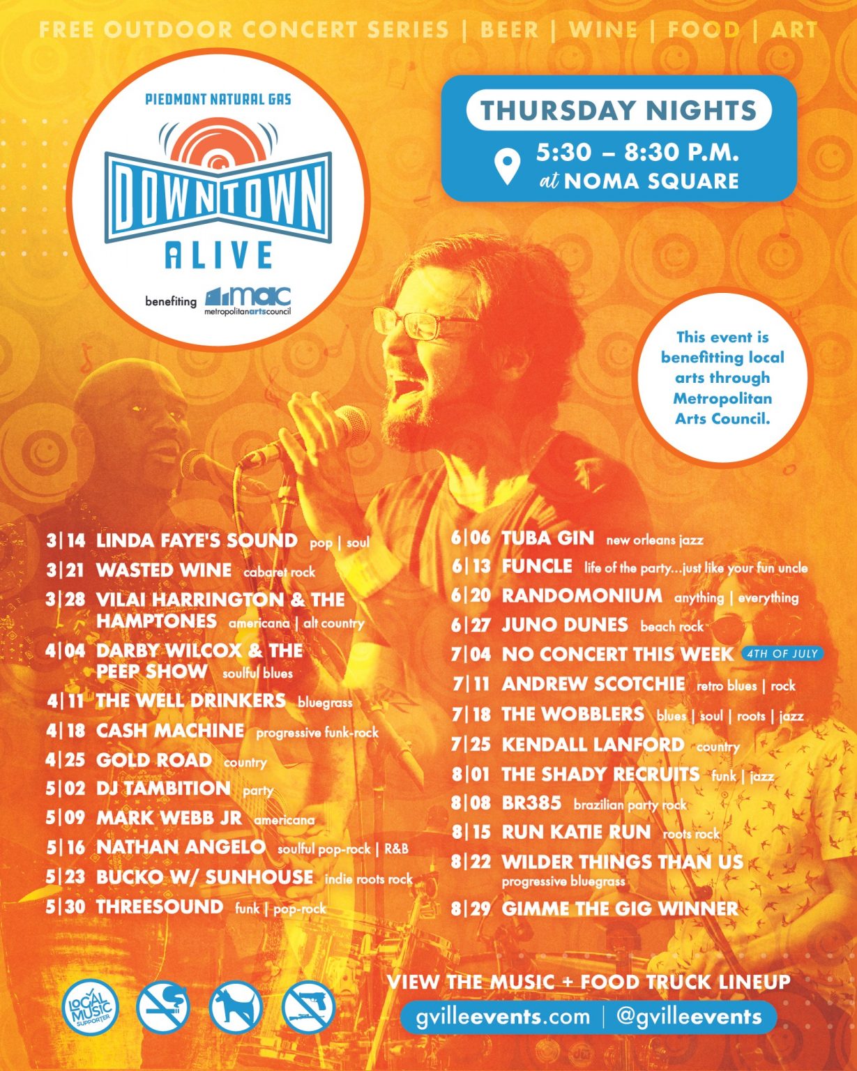 Blog Upstate Live Music Calendar Palmetto Showcase